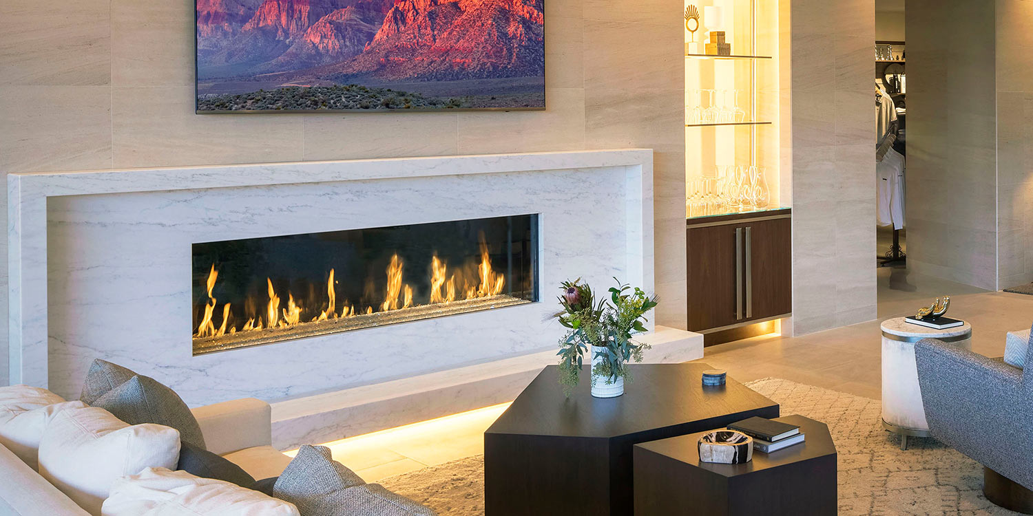 DaVinci Collection - Single-Sided Linear Gas Fireplace - DaVinci Gas Fireplace & Outdoor Fire