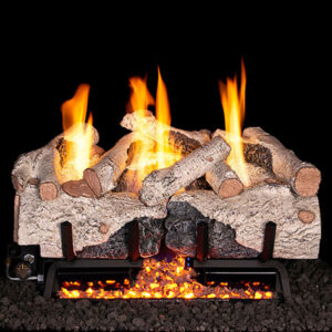 Peterson - Charred Alpine Birch - Real Fyre Gas Log Set & Burner