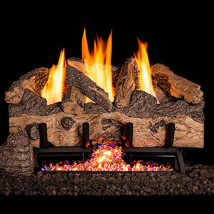 Peterson - Charred Gnarled Oak - Real Fyre Gas Log Set & Burner