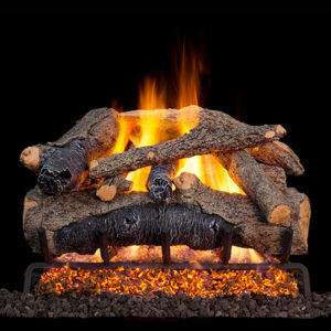 Peterson - Charred Colonial Oak - Real Fyre Gas Log Set & Burner