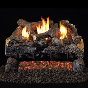 Peterson - Evening Fyre Charred - Real Fyre Gas Log Set & Burner