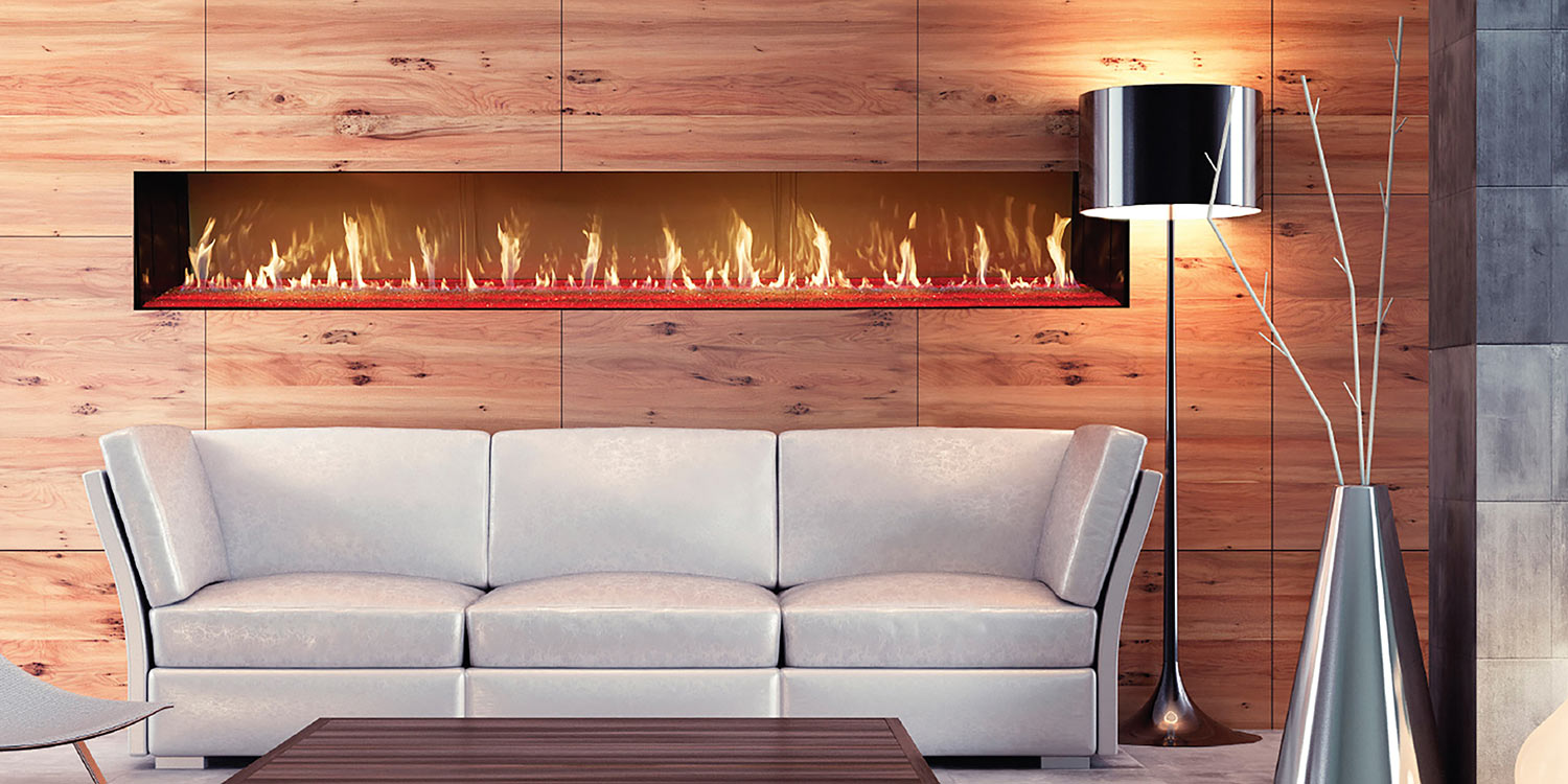 DaVinci Collection - Single-Sided Linear Gas Fireplace - DaVinci Gas Fireplace & Outdoor Fire